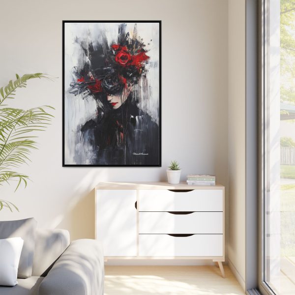 Framed Wall Art, Matte Canvas Print, Abstract Art, Home Decor, Gift for Art Lovers, Black and Red Aesthetic - Image 63
