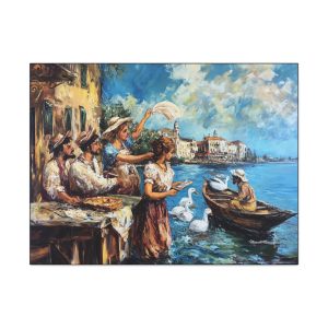 Classic Canvas Art Print, Vintage Wall Decor, Coastal Scene, Rustic Home Gallery, Gift for Art Lovers, Spring Decoration