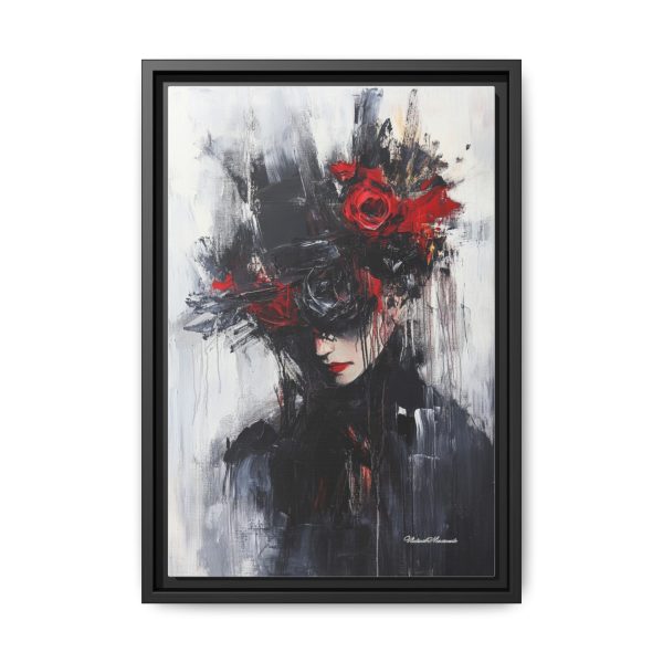 Framed Wall Art, Matte Canvas Print, Abstract Art, Home Decor, Gift for Art Lovers, Black and Red Aesthetic - Image 37