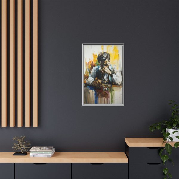 Framed Wall Art - Contemplative Man with Drink, Modern Home Decor, Stylish Gift, Thoughtful Art Piece, Artistic Decor for Living Room - Image 20