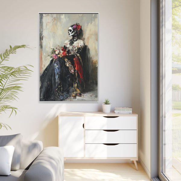 Framed Art Print - Day of the Dead Decor, Colorful Bone Lady Wall Art, Gothic Home Decor, Unique Gift for Holidays - Image 71