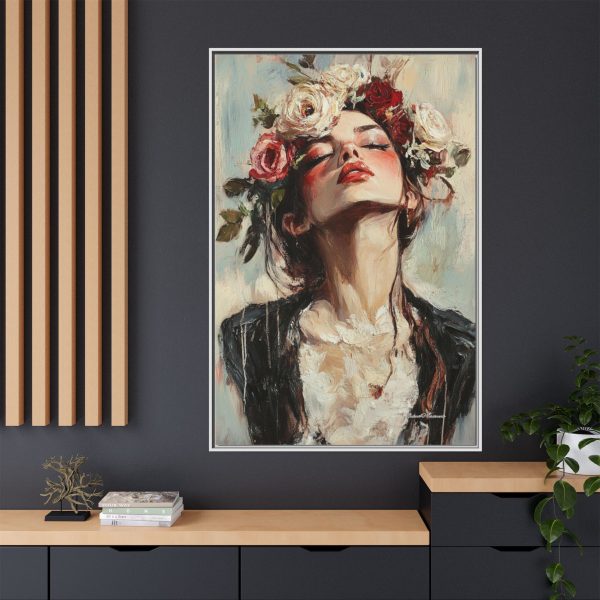 Floral Portrait Canvas Art Print, Boho Wall Décor, Feminine Home Accent, Gift for Her, Flower Lover's Art - Image 72