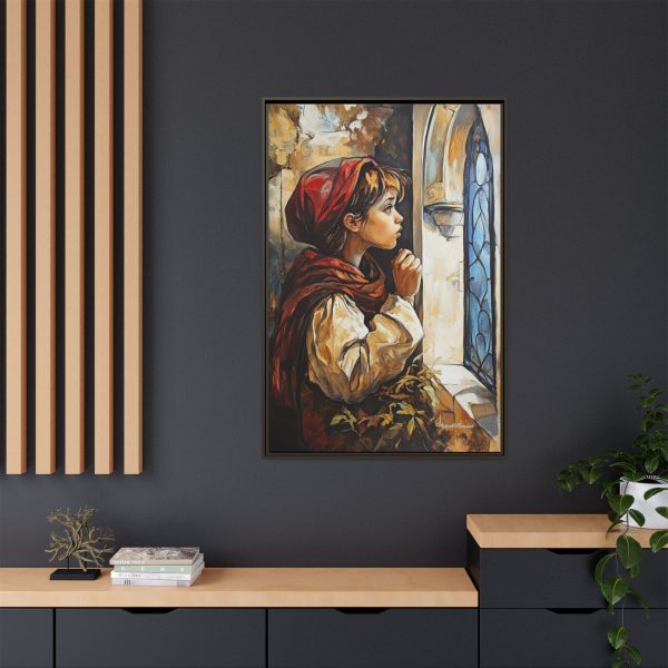 Framed Matte Canvas Art Print - Dreamy Girl in Red Hood, Wall Decor, Unique Gift, Home Aesthetics, Art for Living Room, Bedroom Decor - Image 32