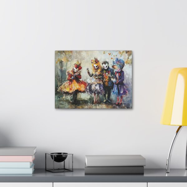 Canvas Wall Art, Whimsical Masquerade Art, Colorful Home Decor, Unique Gift Idea, Carnival Celebration Art - Image 3