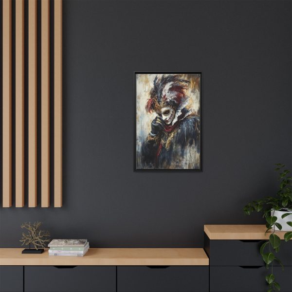 Matte Canvas Wall Art, Multi-color Framed Artwork, Gothic Home Decor, Mysterious Masquerade Print, Unique Gift for Art Lovers - Image 4