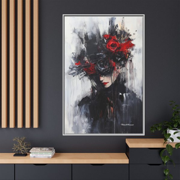 Framed Wall Art, Matte Canvas Print, Abstract Art, Home Decor, Gift for Art Lovers, Black and Red Aesthetic - Image 72