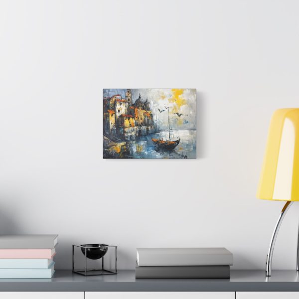 Satin Canvas Wall Art, Serene Coastal Landscape, Home Decor, Nautical Wall Art, Gift for Art Lovers, Contemporary Art - Image 3