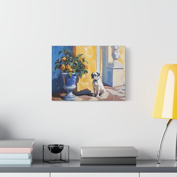 Charming Dog Art Canvas Print, Floral Dog Wall Decor, Pet Lovers Gift, Home Decor, Dog Art, Animal Portrait Wall Art - Image 3