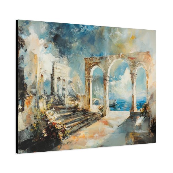 Coastal Archway Art Canvas Print, Seascape Wall Decor, Serenity Home Decor, Gift for Art Lovers, Mediterranean Style - Image 9