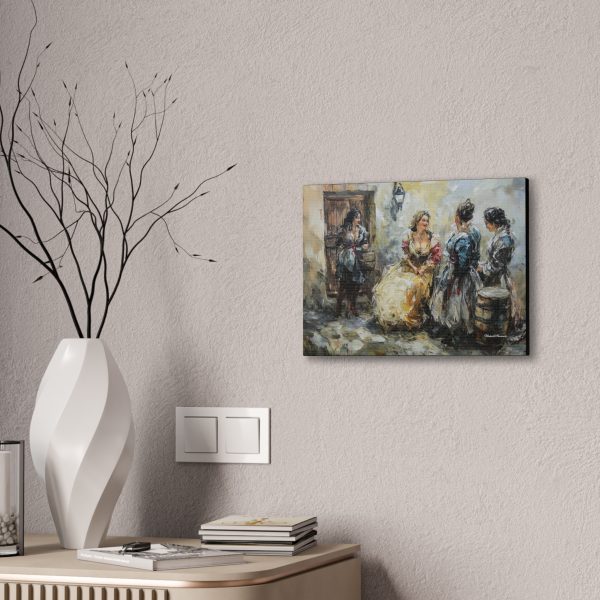 Charming Canvas Wall Art, Vintage Women Scene, Home Decor, Artistic Print, Living Room Accent, Gift for Art Lovers - Image 4