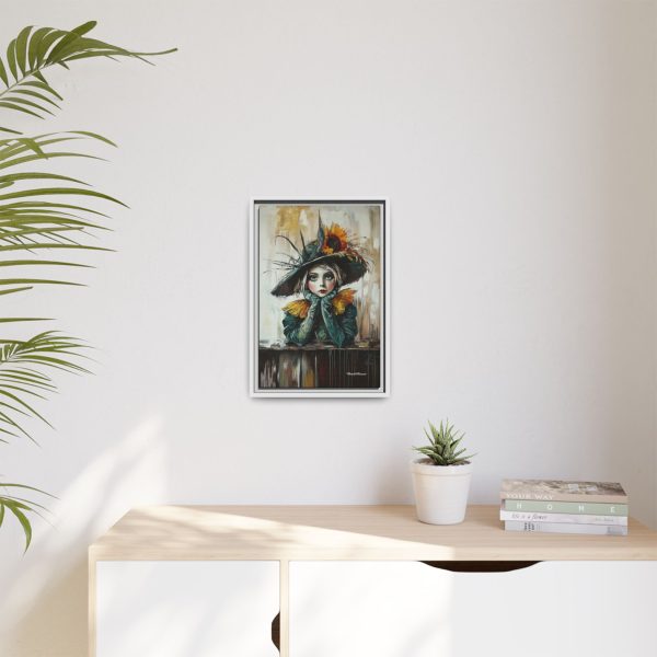 Framed Art Print: Whimsical Girl in Hat, Colorful Wall Decor for Home, Unique Gift, Art Lover's Collection, Feminine Aesthetic, Home [...] - Image 47