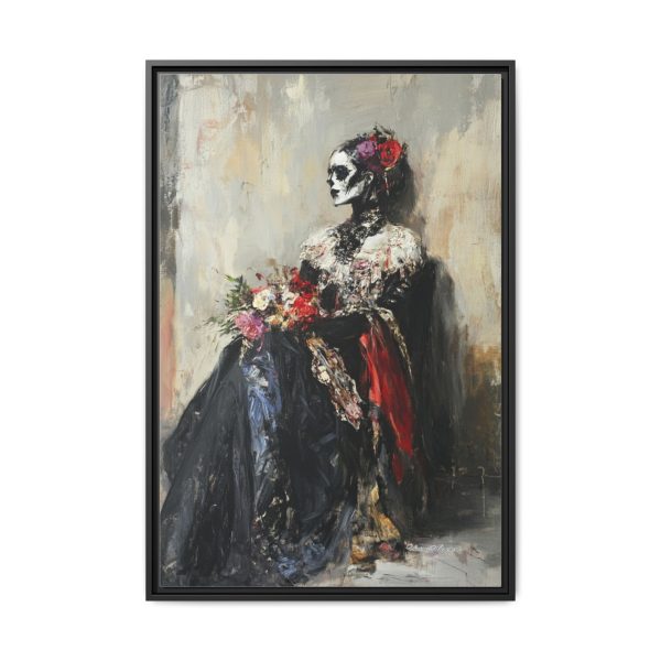 Framed Art Print - Day of the Dead Decor, Colorful Bone Lady Wall Art, Gothic Home Decor, Unique Gift for Holidays - Image 5