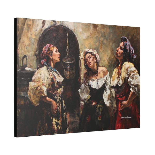 Satin Canvas Art Print, Vintage Style Wall Decor, Rustic Home Accent, Romantic Gift Idea, Bohemian Wall Art, Art for Women - Image 9
