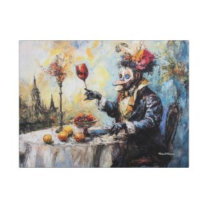 Canvas Art Wraps - Whimsical Clown Dining Decor, Home Wall Art, Unique Gift, Art Lovers, Quirky Kitchen Accent