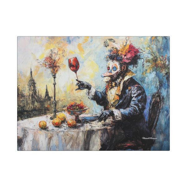 Canvas Art Wraps - Whimsical Clown Dining Decor, Home Wall Art, Unique Gift, Art Lovers, Quirky Kitchen Accent