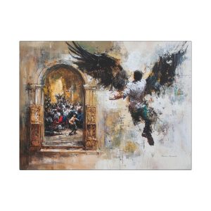 Angel Wings Canvas Art Wraps, Inspirational Wall Decor, Unique Gift, Home Aesthetic, Modern Art for Living Room, Motivational Art