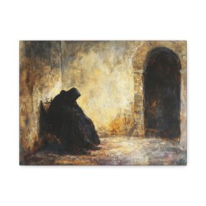 Classic Canvas Wall Art, Elegant Home Decor, Contemplative Painterly Print, Soulful Gallery Artwork, Unique Gift Idea