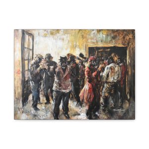 Classic Canvas Wall Art - Dance Scene Painting, Vintage Home Decor, Culture Themed Gift, Art for Living Room, Soulful Artwork