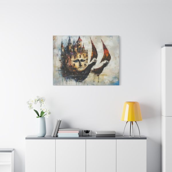 Artistic Canvas Wall Art, Abstract Home Decor, Fantasy Landscape Painting, Unique Gift for Art Lovers, Nautical Theme Wall Decor, [...] - Image 19