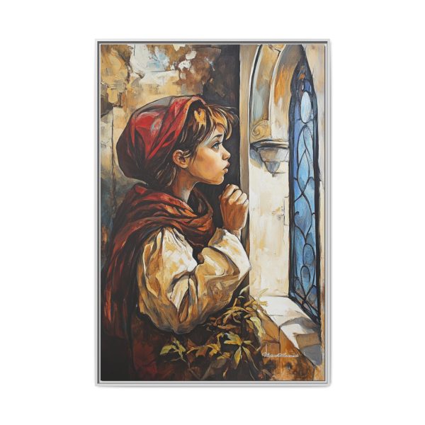 Framed Matte Canvas Art Print - Dreamy Girl in Red Hood, Wall Decor, Unique Gift, Home Aesthetics, Art for Living Room, Bedroom Decor - Image 69
