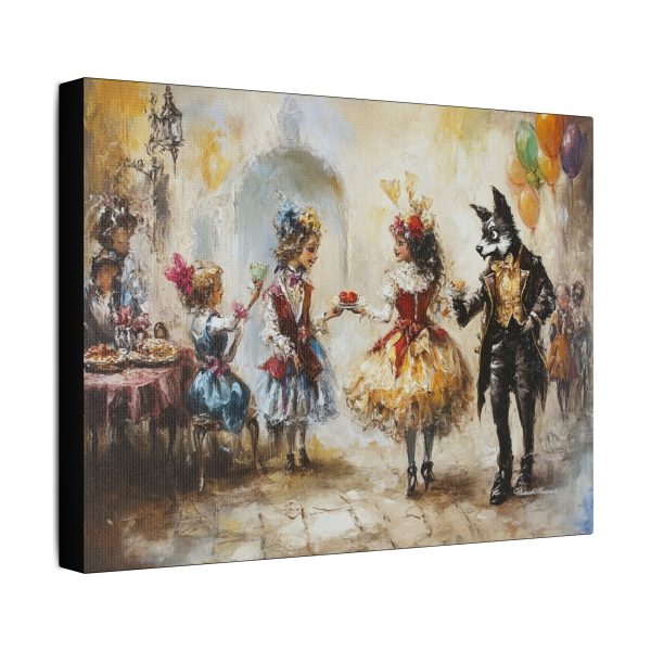 Whimsical Stretched Canvas Art, Carnival Decor, Vintage Wall Art, Playful Home Decoration, Unique Gift Idea, Fantasy Wall Art - Image 4