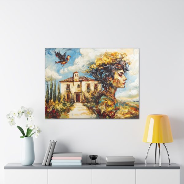 Vibrant Canvas Art Print, Floral Landscape Wall Decor, Boho Home Decoration, Unique Gift, Wall Art for Living Room, Art Lovers - Image 7