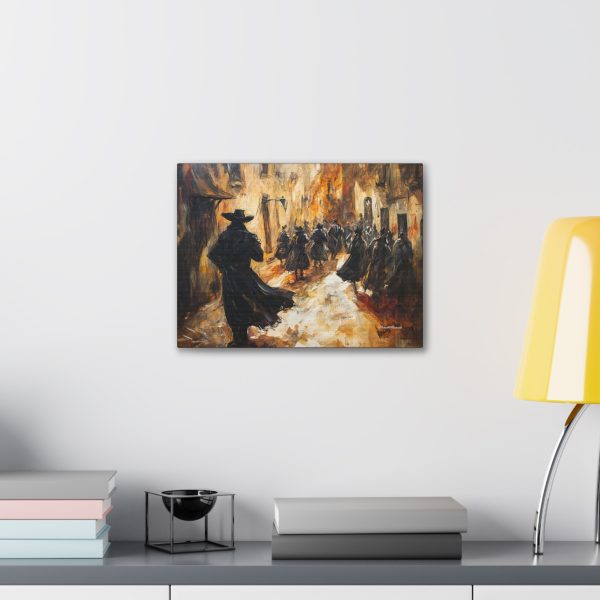 Moody Canvas Art Print, Stretched Wall Decor for Home, Shadowy Urban Scene, Perfect for Living Room, Art Lovers, Gift Idea, Home Decor - Image 3