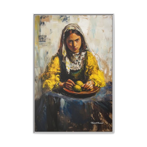 Framed Matte Canvas Art - Emotionally Striking Woman with Fruit, Home Decor, Wall Art, Gift for Art Lovers, Gallery Wall Decoration - Image 69