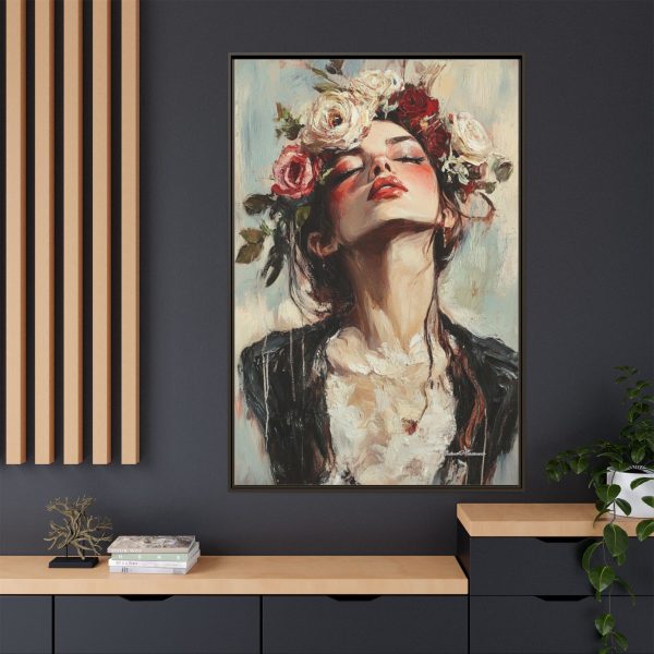 Floral Portrait Canvas Art Print, Boho Wall Décor, Feminine Home Accent, Gift for Her, Flower Lover's Art - Image 68