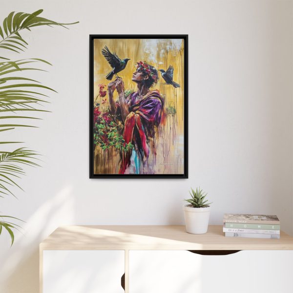 Vibrant Framed Wall Art Print, Colorful Home Decor, Inspirational Canvas, Gift for Art Lovers, Bohemian Style Wall Decor, [...] - Image 3