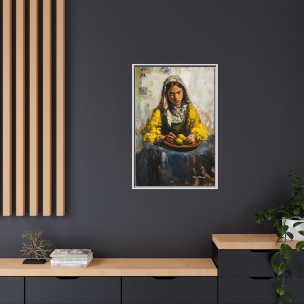 Framed Matte Canvas Art - Emotionally Striking Woman with Fruit, Home Decor, Wall Art, Gift for Art Lovers, Gallery Wall Decoration - Image 28
