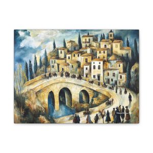 Canvas Art Print, Serene Italian Village Scene, Wall Decor, Home Decor, Gift Idea, Housewarming, Art Lovers