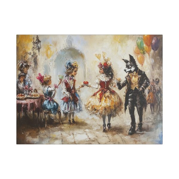 Whimsical Stretched Canvas Art, Carnival Decor, Vintage Wall Art, Playful Home Decoration, Unique Gift Idea, Fantasy Wall Art - Image 5