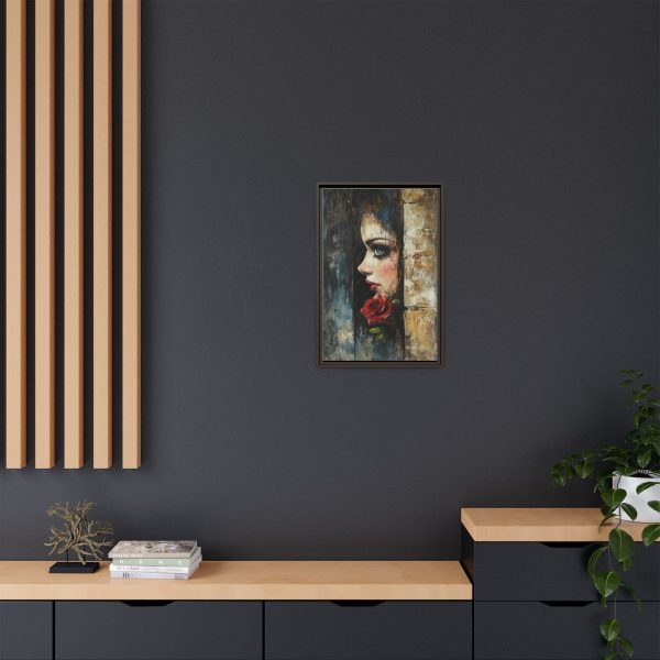 Matte Framed Art Print - Striking Portrait with Rose, Wall Decor, Home Accent, Gift for Art Lovers, Boho Room Decoration - Image 56