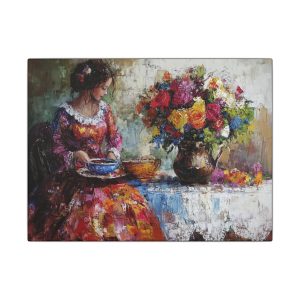 Vintage Floral Canvas Art for Home Decor, Colorful Wall Art, Gallery Style Decor, Living Room Accent, Gift for Art Lovers