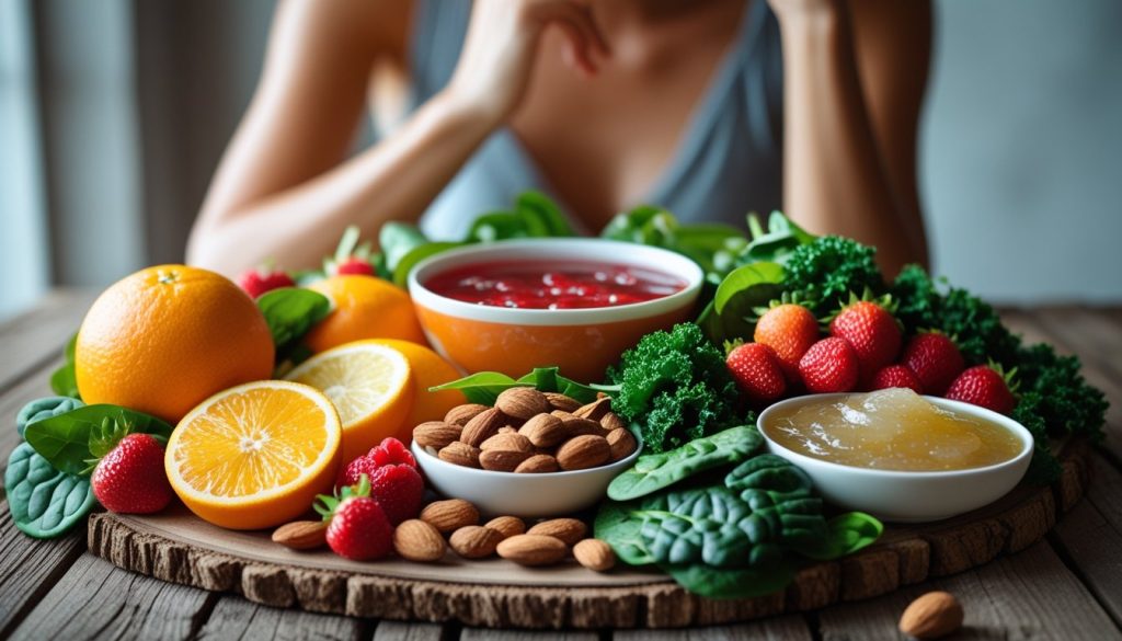 Collagen-boosting foods for natural skin elasticity enhancement.