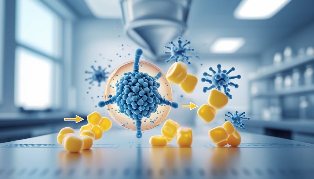 The lipase enzyme processes dietary fats to facilitate optimal nutrient absorption.