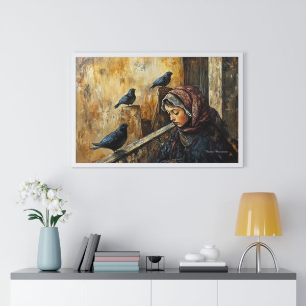 Elegant Framed Poster of Woman Playing Flute with Birds, Home Decor, Art Print, Gift for Music Lovers, Wall Art, Cozy Atmosphere - Image 17