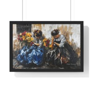 Charming Floral Framed Poster, Vintage Home Decor, Gift for Art Lovers, Wall Art for Living Room, Beautiful Artwork