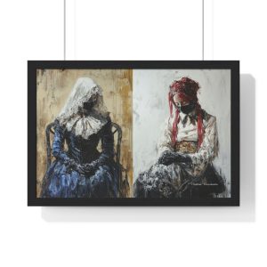 Artistic Framed Poster, Vintage wall decor, Gift for art lovers, Home decoration, Unique gift for birthdays, Stylish living room art