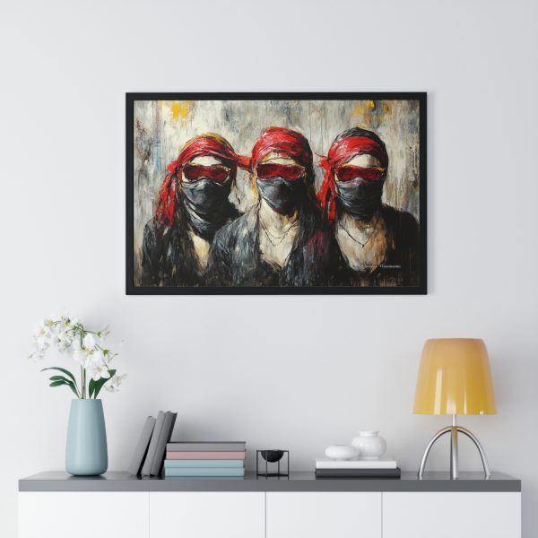 Artistic Framed Wall Poster Print, Home Decor, Wall Art, Unique Gift, Gallery Wall, Red Bandana Art, Modern Artwork - Image 14