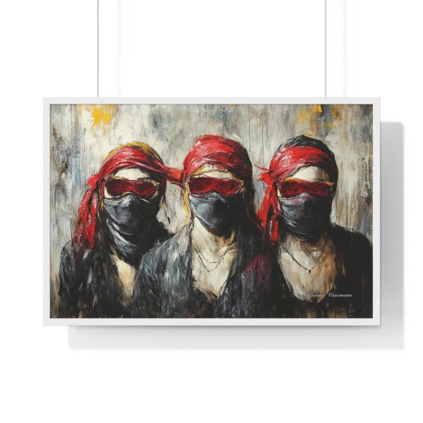Artistic Framed Wall Poster Print, Home Decor, Wall Art, Unique Gift, Gallery Wall, Red Bandana Art, Modern Artwork - Image 10