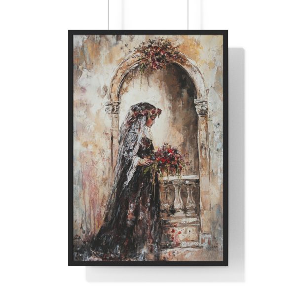 Elegant Wedding Vertical Framed Poster, Bridal Art Print, Home Decor, Wall Art, Romantic Gift, Wedding Decor