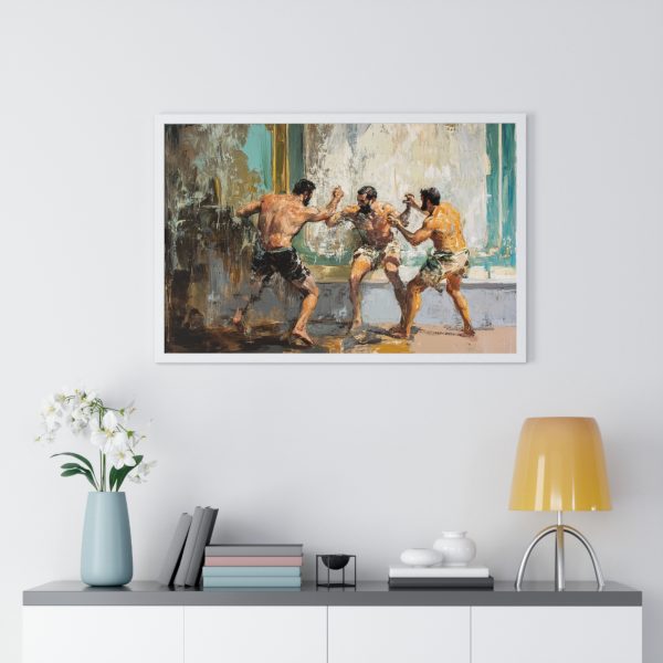 Dynamic Framed Wall Art of Wrestling Scene | Home Decor, Gift for Sports Enthusiasts, Living Room Art, Unique Artwork, Fitness Decor - Image 17