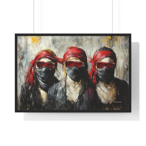 Artistic Framed Wall Poster Print, Home Decor, Wall Art, Unique Gift, Gallery Wall, Red Bandana Art, Modern Artwork - Image 7