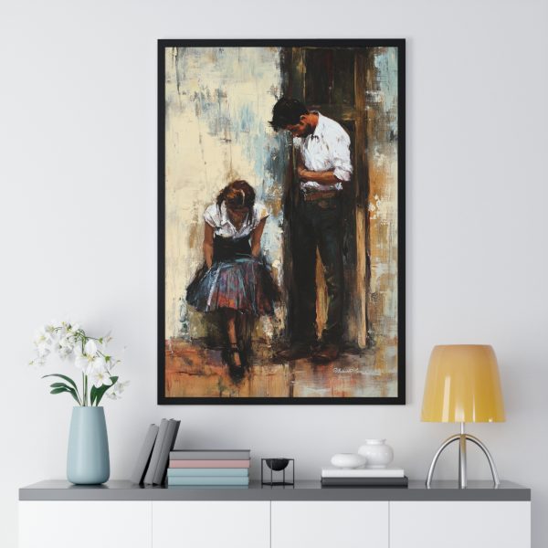 Emotional Vertical Framed Poster - Romantic Wall Art, Elegant Home Decor, Gift for Anniversary, Couples Artwork, Emotional Art Print - Image 2