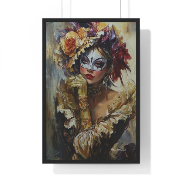 Elegant Masquerade Wall Art Print, Vertical Framed Poster, Living Room Decor, Gift for Art Lovers, Carnival Decorations - Image 7