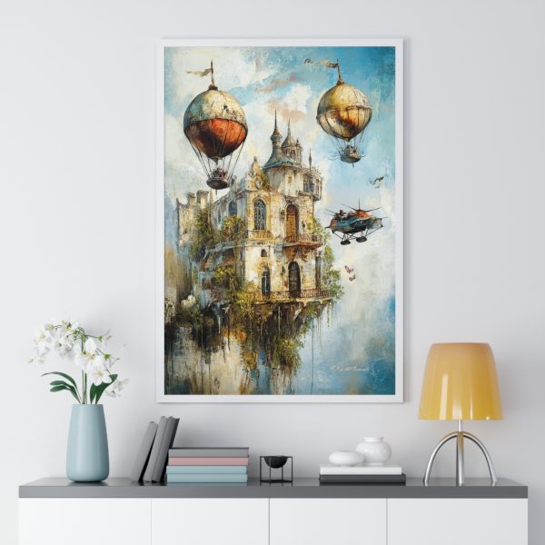 Whimsical Hot Air Balloon Art Print, Vintage Home Decor, Unique Wall Art, Fantasy Poster, Gift for Travelers - Image 5