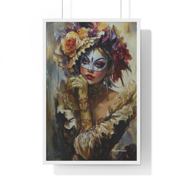 Elegant Masquerade Wall Art Print, Vertical Framed Poster, Living Room Decor, Gift for Art Lovers, Carnival Decorations - Image 10