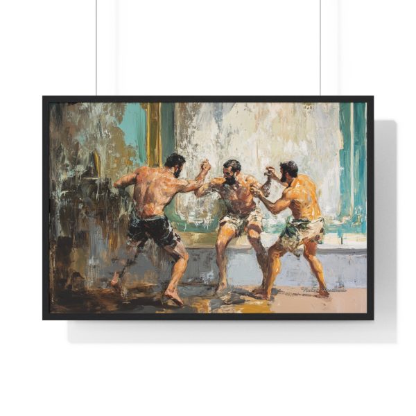Dynamic Framed Wall Art of Wrestling Scene | Home Decor, Gift for Sports Enthusiasts, Living Room Art, Unique Artwork, Fitness Decor - Image 7